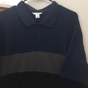 ck Calvin Klein - Blue, Gray & Black Polo Shirt